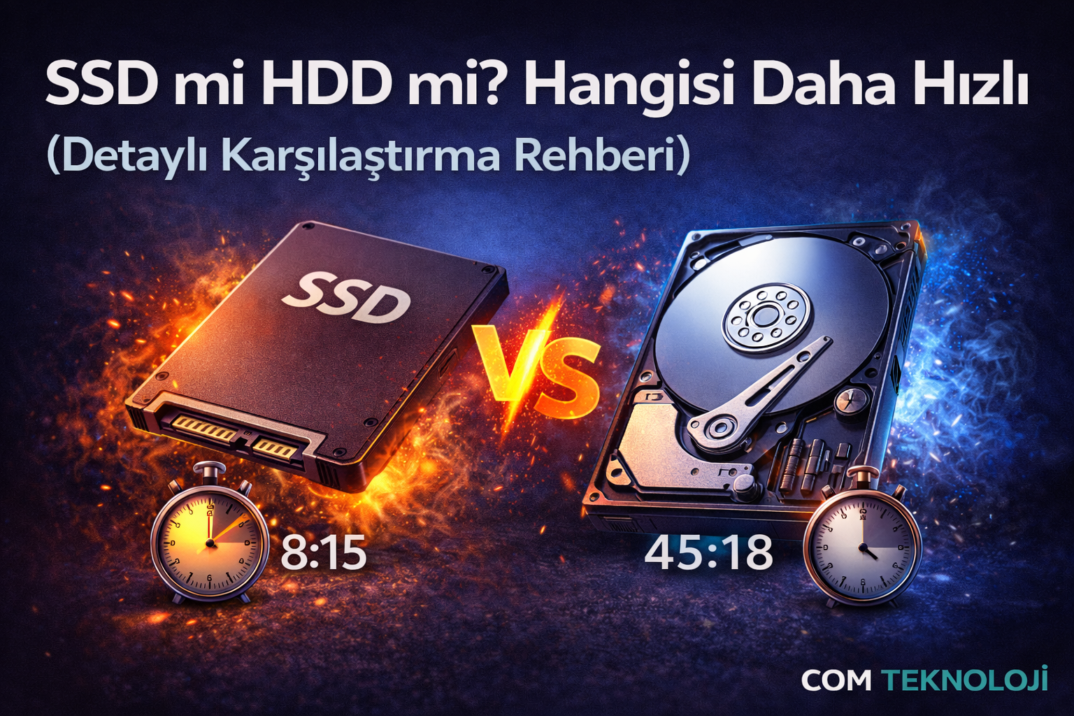 SSD mi HDD mi? Hangisi Daha Hızlı (Detaylı Karşılaştırma Rehberi)